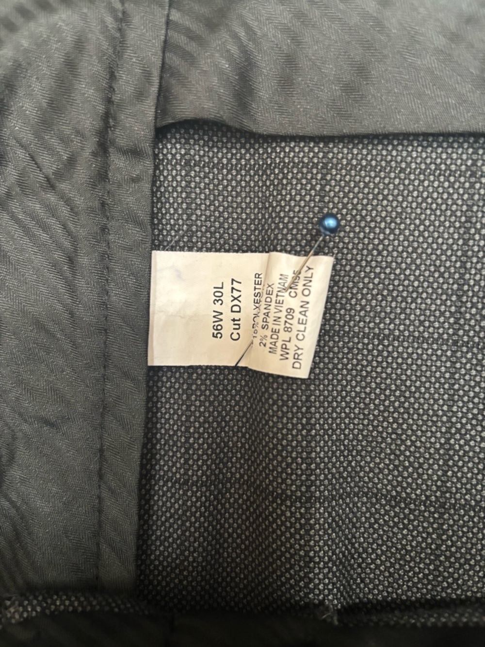 Big and Tall men's 2 pc. Gray Windowpane suit - Picture 8 of 8